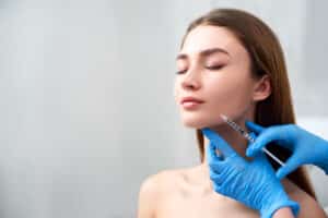 Woman getting dermal filler in Salt Lake City