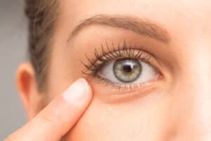 Close up of woman's eye that looks bright and youthful from eyelid surgery in Salt Lake City