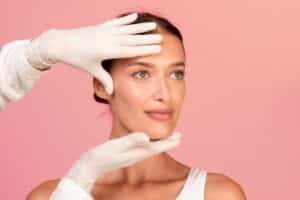 Woman with youthful face and awake eyes from eyelid surgery and facelift in Salt Lake City