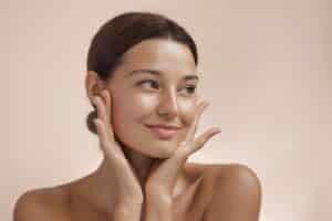 Woman with clear, healthy, glowing skin with laser skin treatments in Salt Lake City, UT