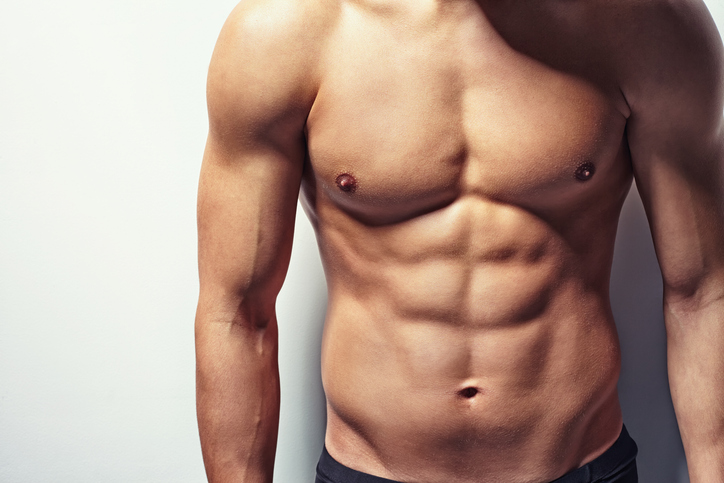 Muscular torso of young man